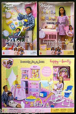 Pregnant Midge Barbie Doll Baby Happy Family Alan Ry Nursery African American AA