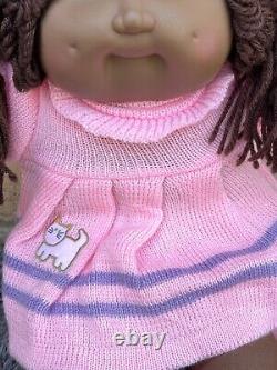 Pretty Vintage Cabbage Patch Doll African American Kid Cute Outfit