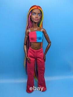 Pride Month OOAK Custom Reroot Barbie Signature Looks 14 Elle Long Rainbow Hair