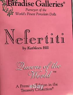QUEEN NEFERTITI by KATHLEEN HILL, 21 Porcelain DOLL Paradise Galleries NRFB