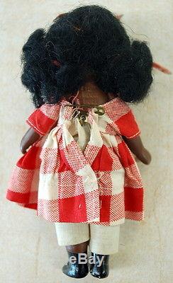 RARE 1940's Nancy Ann Storybook TOPSY Black African American Jointed Bisque Doll