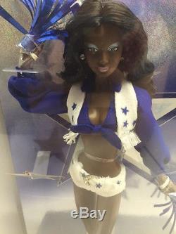 RARE Barbie Dallas Cowboys Cheerleader African American Doll New in Sealed Box