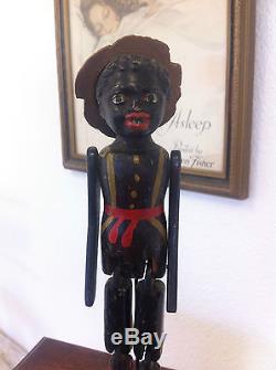 RARE Black African American Antique Wood Wooden Folk Art Puppet Doll Toy