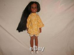 RARE VINTAGE IDEAL 1970 TRESSY AFRICAN AMERICAN DOLL CRISSY FAMILY-works great