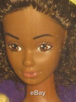 RARE Vintage AA 1981 MAGIC CURL African American Barbie Doll NRFB Steffie face