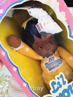 RARE Vintage Mattel 1982 Lil Drowsy Beans Doll Black African American NRFB NIB