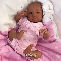 Reborn Baby Doll Girl Shyann 20 Size Mixed Race African American Real Realistic