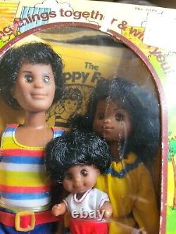 Rare 1974 Mattel African American Sunshine Family Doll Set Never Removed