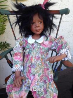 Rare 1995 African American SANDI MCASLAN Lacy CHARACTER DOLL With Chair13/750