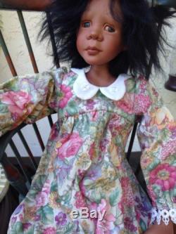 Rare 1995 African American SANDI MCASLAN Lacy CHARACTER DOLL With Chair13/750