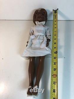 Rare African American Vintage Plastic 18 Red Cross Nurse Doll Mpf Hong Kong