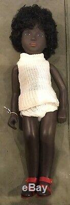 Rare Black CORA Girl Doll by SASHA Made in England 1970's with wrist tag
