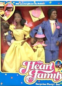 Rare HTF 1985 Mattel The Heart Family Surprise Party African American