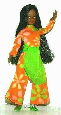 Rare HTF Uneeda African American Triki Miki Dollikin Super HTF Dawn Clone Doll