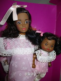 Rare Original Heart Family Mom/Dad/Kids African American Doll Set Lot On Liners