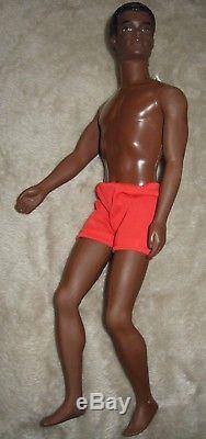 Rare Talking Brad Vintage 1968 Barbie African American Black #1114 Bend Leg