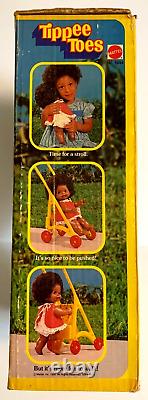 Rare Vintage African American Mattel Tippee Toes 13 Doll & Stroller New in Box