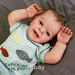 Real Lifelike Soft Silicone 24'' Reborn Baby Toddler Boy Doll Newborn Dolls Gift