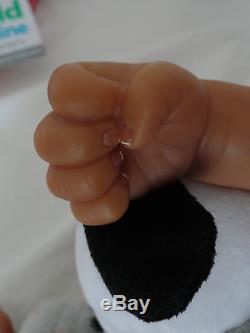 Reborn 19 African American/Ethnic/AA infant baby boy doll Marlow. HEART BEAT