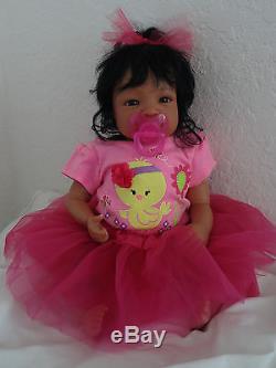 Reborn 19 African American/Ethnic/AA infant baby girl doll Shyann