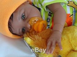 Reborn 21 African American/Ethnic/Biracial Baby Boy Doll Kobe (Eva Helland)