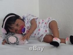Reborn 21 African American/Ethnic/Biracial Baby Girl Doll Kayla (Eva Helland)