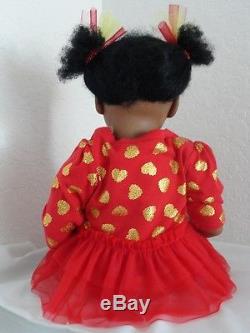 Reborn 21 African American toddler/baby Amiyahw. Christmas Rag Doll! Ready now