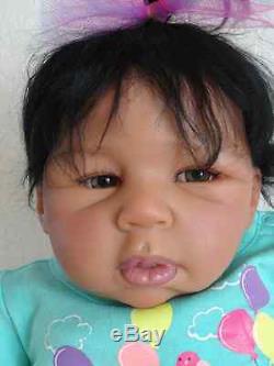 Reborn 21 Biracial/AA/African American/Ethnic Brea Newborn Baby Doll -Life Like