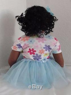 Reborn 22 African American/AA/ethnic Toddler Girl Doll Deondra