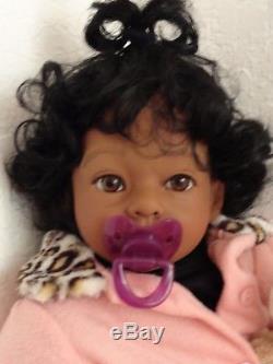 Reborn 22 African American/AA/ethnic Toddler Girl Doll Portiaw. Grumpy Cat