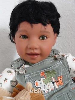 Reborn 22 African American/Ethnic/Biracial/Hispanic Toddler Boy Doll Jackson