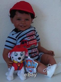 Reborn 22 African American/Ethnic/Biracial/Hispanic Toddler Boy Doll Mario