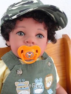 Reborn 22 African American/Ethnic/Biracial Toddler Boy Doll Tyrone