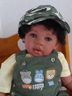 Reborn 22 African American/Ethnic/Biracial Toddler Boy Doll Tyrone