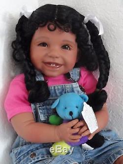 Reborn 22 African American/Ethnic/Hispanic Toddler girl doll Joy- Faith Club