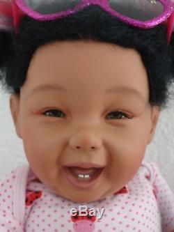 Reborn 22 African American/Girl Doll medium skin Marcella Lovebug10 days