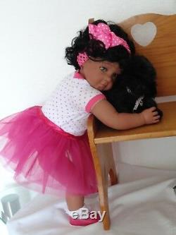 Reborn 22 Toddler Girl Doll Precious- African American/Biracial/ethnic