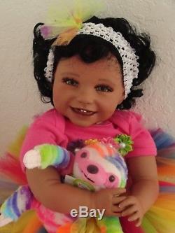 Reborn 22 Toddler Girl Doll Samantha- African American/Biracial/ethnic