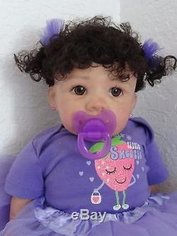 Reborn 22 biracial/ethnic/African American Baby/toddler girl doll -Riley sculpt