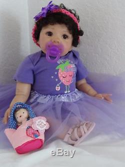 Reborn 22 biracial/ethnic/African American Baby/toddler girl doll -Riley sculpt