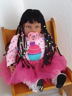 Reborn 22 ethnic/African American/biracial toddler girl doll Joslyn
