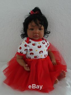Reborn African American19 Newborn Baby Girl Doll Shyann