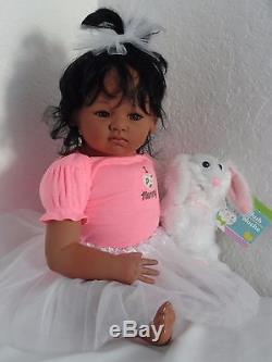 Reborn African American 19 Infant Baby Doll Honey-ready to ship