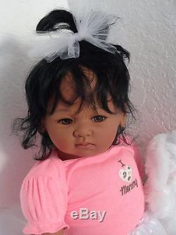 Reborn African American 19 Infant Baby Doll Honey-ready to ship