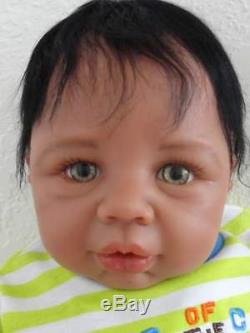 Reborn African American 21 Newborn Baby Boy Doll Kobe from Kyra sculpt