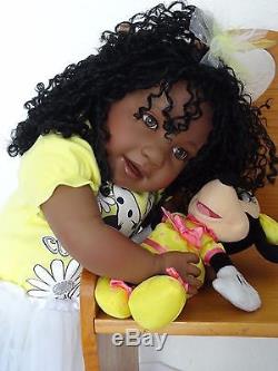 Reborn African American 22 Toddler Girl Doll Jubilee+ Minnie Mouse