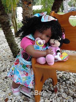 Reborn African American 22 Toddler Girl Doll Jubilee+ Minnie's Florida vacay