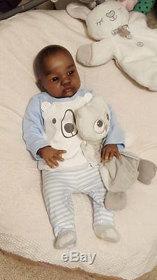 Reborn Baby AA boy or girl beautifully painted African American black doll