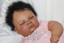 Reborn Baby Doll African American 9 Month Old Baby Girl Lydia With 3D Skin OOAK
