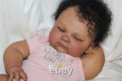 Reborn Baby Doll African American 9 Month Old Baby Girl Lydia With 3D Skin OOAK